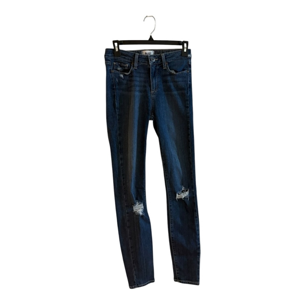 PAIGE Hoxton Blue Ultra Skinny Distressed Jeans 26/28